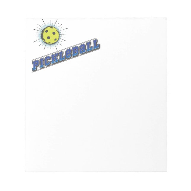 Bloc De Notas Estallido de Estrella de Pickle Ball (Frente)