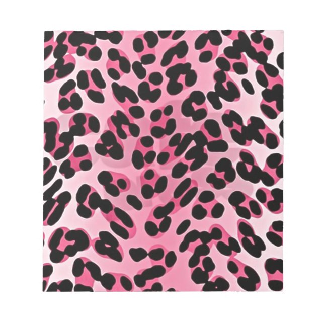 Bloc De Notas Estampado de Guepardo Rosa RAB Rockabilly (Frente)