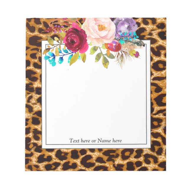 Bloc De Notas estampado de leopardo, chita , moderno, moderno, f (Frente)