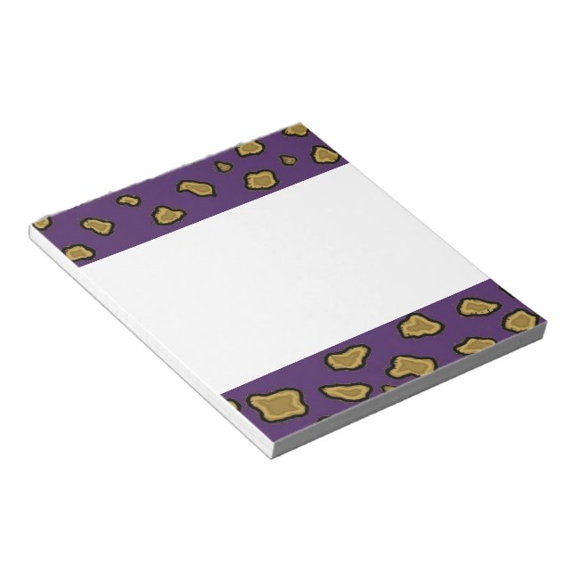Bloc De Notas Estampado de leopardo morado (Lado Derecho)