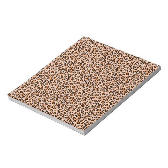 Bloc De Notas Estampado de leopardo naranja y marrón (Lado Izquierdo)