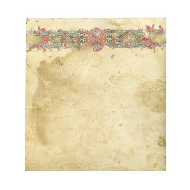 Bloc De Notas Estandarte Floral Medieval (Frente)