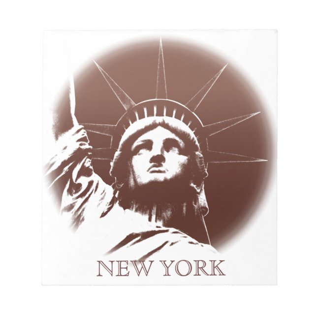 Bloc De Notas Estatua del Personalizado Notepad de Nueva York (Frente)