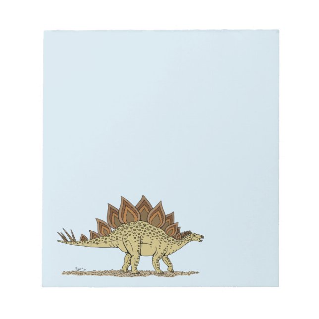 Bloc De Notas Estegosaurio de Dinosaurio Jurásico (Frente)