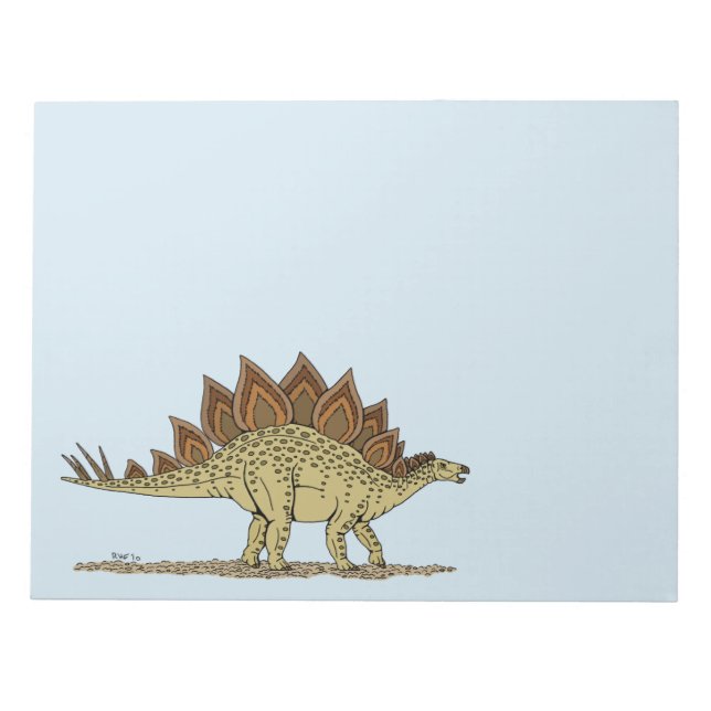 Bloc De Notas Estegosaurio de Dinosaurio Jurásico (Frente)