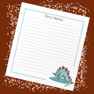 Bloc De Notas Estegosaurus Dinosaur Kids Lined