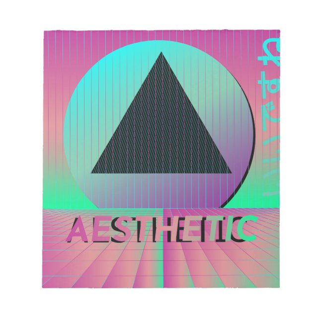 Bloc De Notas estética de vaporwave (Frente)