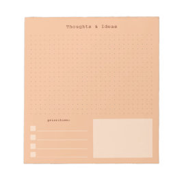 Bloc De Notas Estética retro cálida y colorida Pensamientos e Id