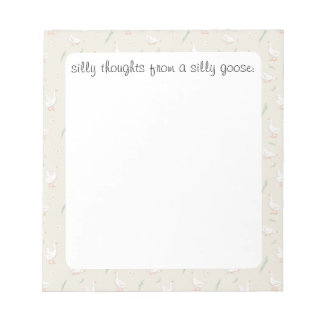 Bloc de notas estético de Silly Goose