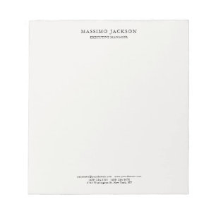 Bloc De Notas Estilo clásico pastel simple profesional elegante