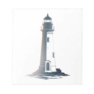 Bloc De Notas Estilo de silicio de Ilustracion marino de faro