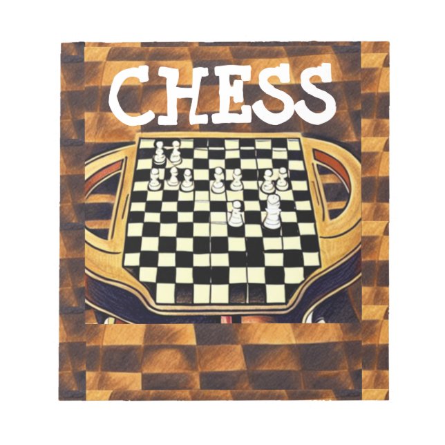 BLOC DE NOTAS ESTILO DE TABLERO DE AJEDREZ (Frente)
