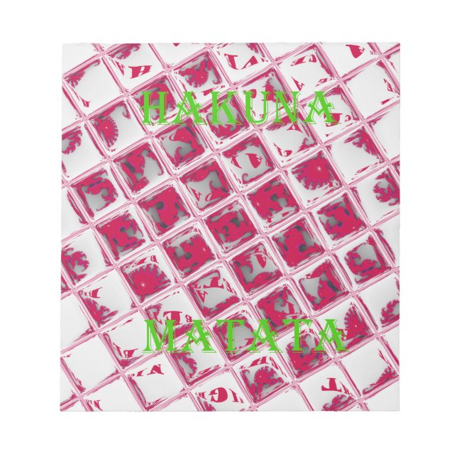 Bloc De Notas Estilo Hakuna Matata Rojo (Frente)