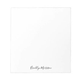 Bloc De Notas Estilo personalizado negro guión nombre texto mono