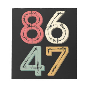 Bloc De Notas Estilo Retro Años 80 Vintage Anti Trump 86 47