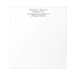 Bloc De Notas Estilo Retro Elegante Plata Blanco Simple