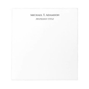 Bloc De Notas Estilo Retro Elegante Sencillo Blanco & Negro