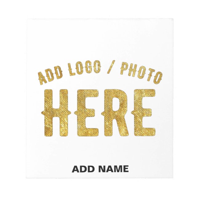 BLOC DE NOTAS ESTILOSO MODERNO PERSONALIZABLE BLANCO VERIFICADO  (Frente)