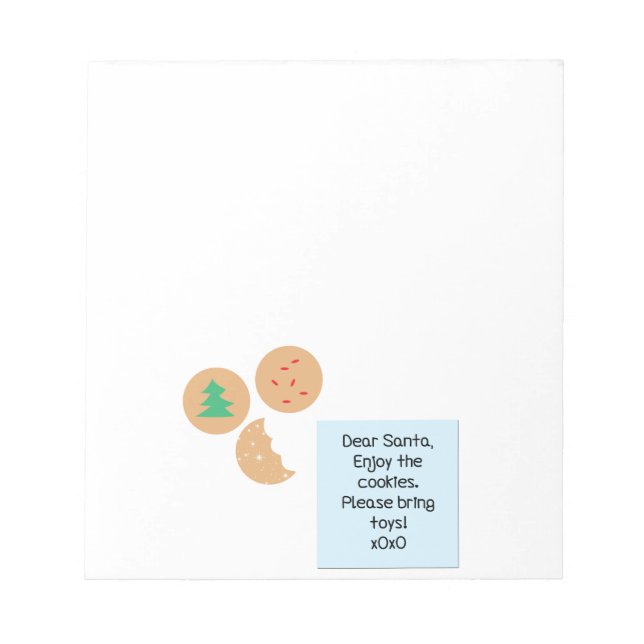 Bloc De Notas Estimado Papá Noel - Por Favor Traiga Juguetes (Frente)