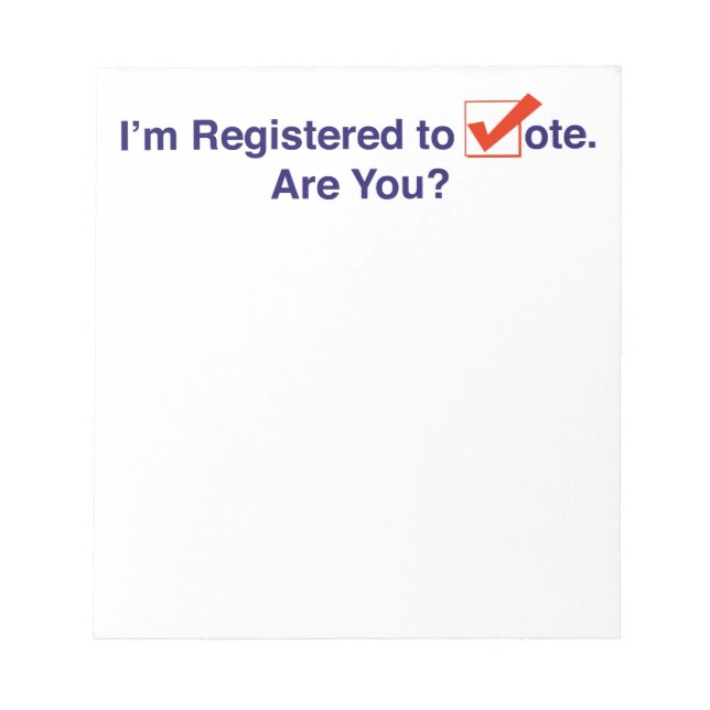 Bloc De Notas Estoy inscrito para votar 2024 (Frente)