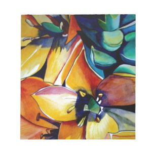 Bloc De Notas Estrella Amarilla de Belén flor acuarela arte
