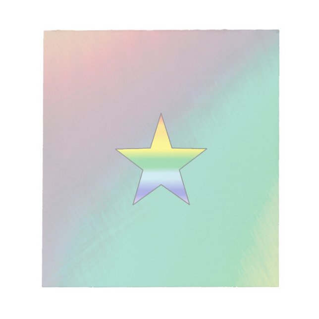 Bloc De Notas Estrella arco iris (Frente)