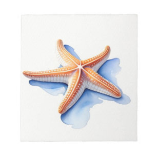 Bloc De Notas Estrella de mar y silueta azul