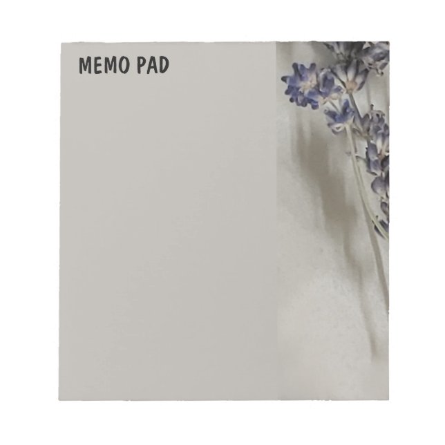 Bloc De Notas Estrellas De Lavanda Con Resaltado Gris (Frente)