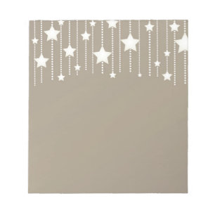 Bloc De Notas Estrellas de tiro garland blanco y arte beige