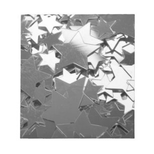 Bloc De Notas Estrellas decorativas plateadas
