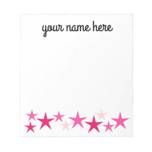 Bloc De Notas Estrellas personalizadas para Chicas