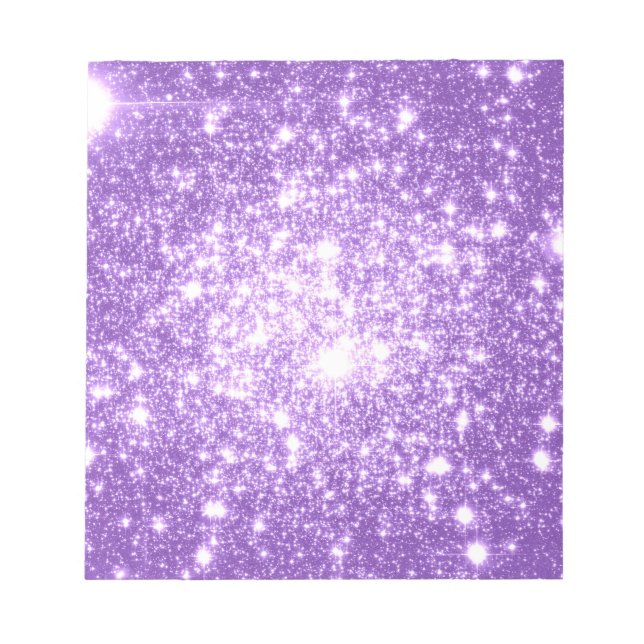 Bloc De Notas Estrellas púrpura de lavanda (Frente)