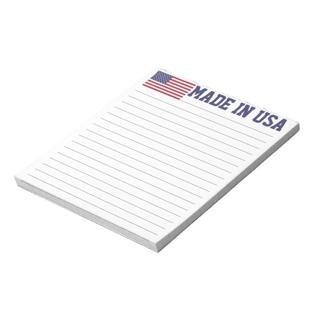 Bloc De Notas Estrellas Y Bandera De Rayas Rojas Y Azules (Lado Izquierdo)