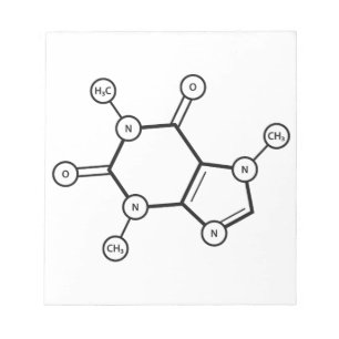 Bloc De Notas estructura molecular de cafeína