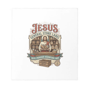 Bloc De Notas Etiqueta de la tienda general de Jesús Tienda gene