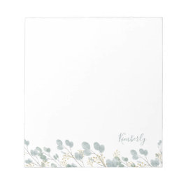 Bloc De Notas Eucalipto ruso con nombre Notepad