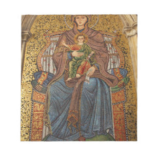 Bloc De Notas Europa, Italia, Sicilia, Taormina. Madonna y niño