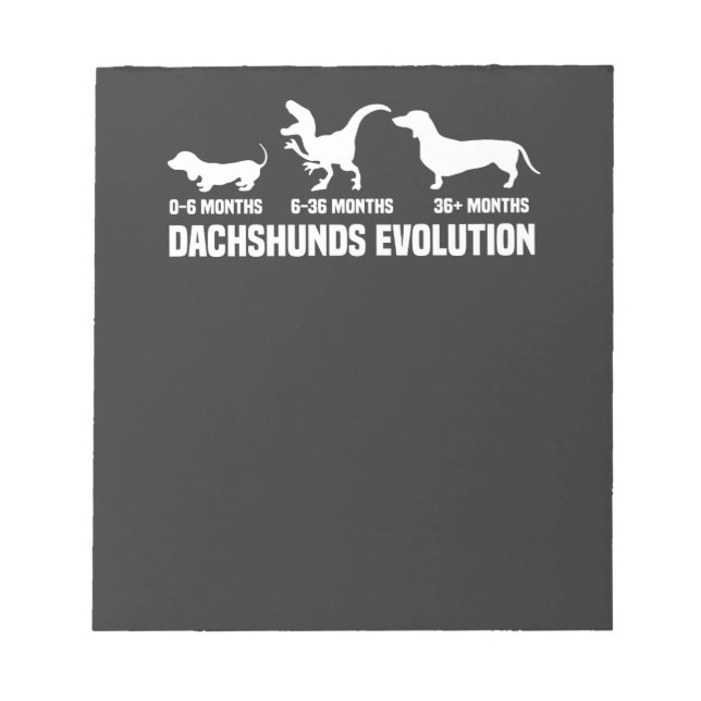 Bloc De Notas Evoluciones de Dachshund (Frente)