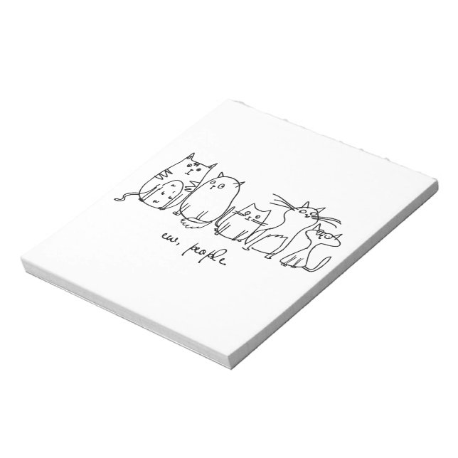 Bloc De Notas Ew, People Funny Meowy Cat Aovers (Lado Izquierdo)