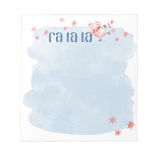 Bloc De Notas Fa La La Winter Piggie Notepad