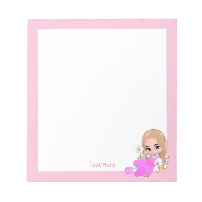 Bloc De Notas Fábrica de hadas y flores simples (Frente)