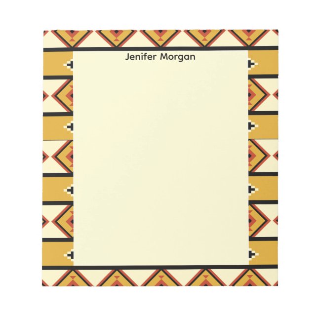 Bloc De Notas Fabrics Border Stylish Patterns Personalized (Frente)
