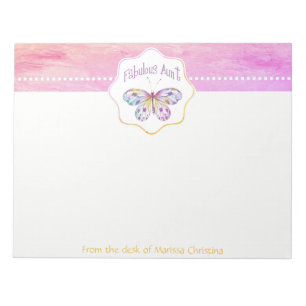 Bloc De Notas Fabuloso regalo de mariposa tía