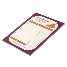 Bloc De Notas Factura de recepción de recepción comercial de la