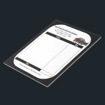 Bloc De Notas Factura de recepción de recepción de negocio con n<br><div class="desc">Este personalizado imprime el panel de notas de recibo o el formulario de factura es perfecto para su negocio de la nieve. Presenta un esquema profesional de color blanco y negro con el ilustracion de una camioneta con arado. Utilice los campos de plantilla para personalizar este panel con su nombre...</div>