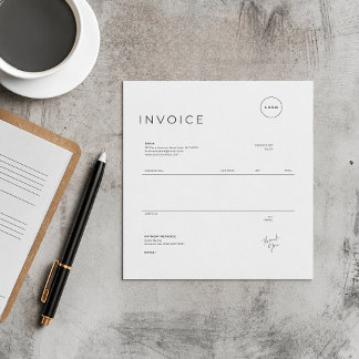 Bloc De Notas Factura moderna minimalista personalizada para peq
