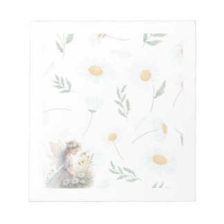 Bloc De Notas Fairy Daisy Notepad – Whimsical Floral Stationery