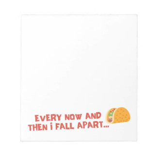 Bloc De Notas Fall Apart Taco Funny Square Notepad
