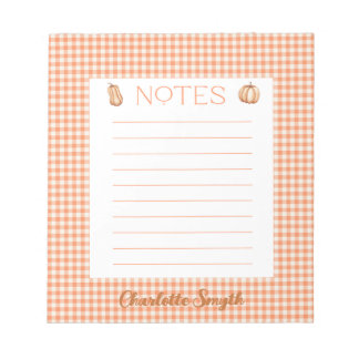 Bloc De Notas Fall Gingham Notepad
