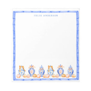Bloc De Notas Fall Pumpkin Chinoiserie Ginger Jar